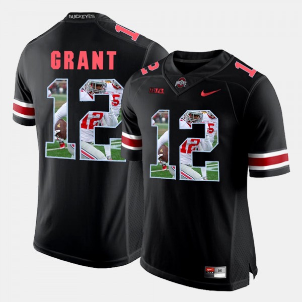 Ohio State Buckeyes Doran Grant Men's #12 Black Pictorial Fashion College Football Jersey 2404SSCC1